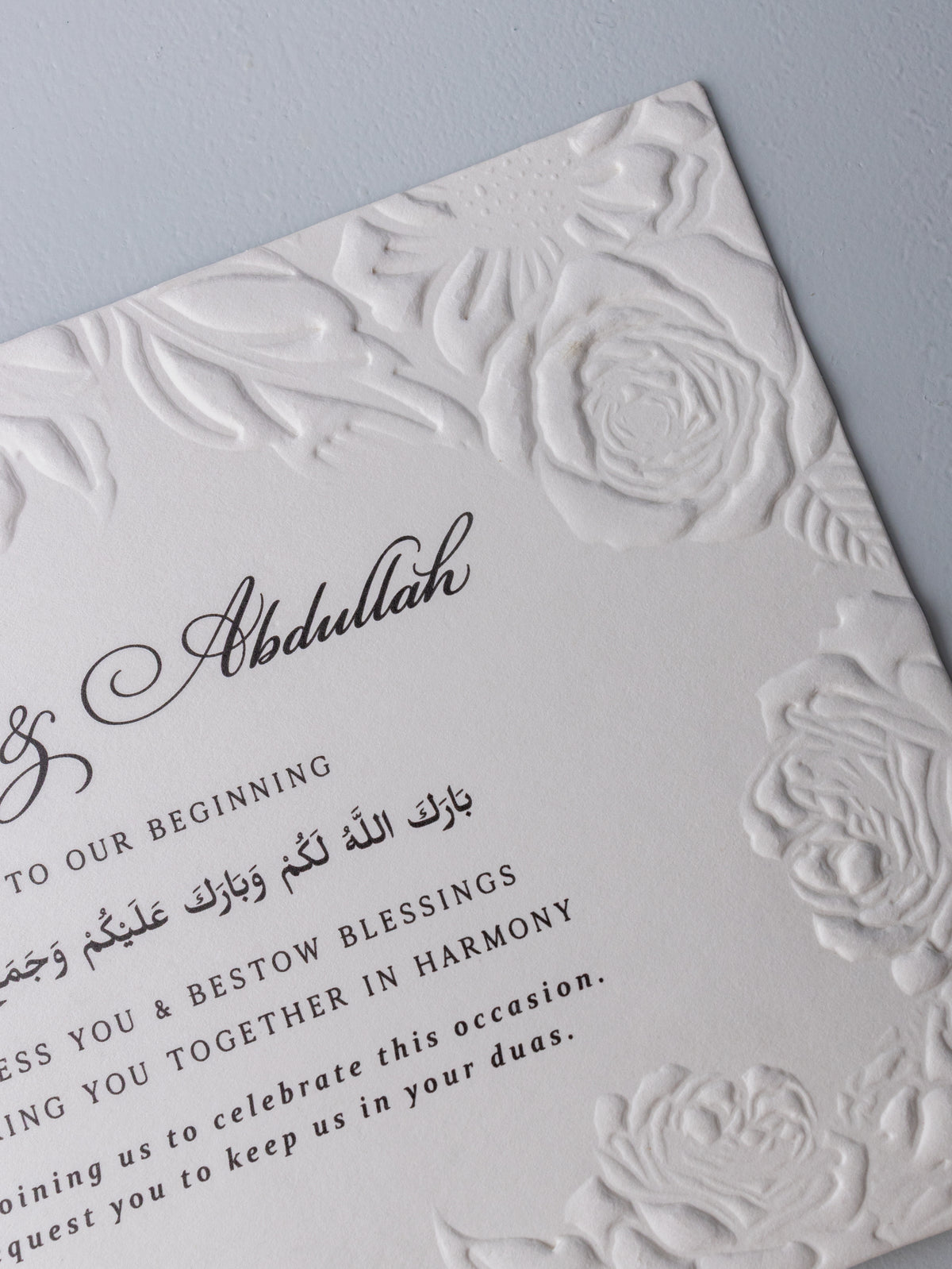 Menu card